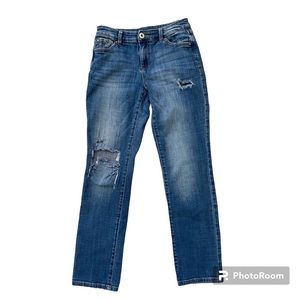 INC Denim Straight Leg Regular Fit Crop Blue Jeans Size 0